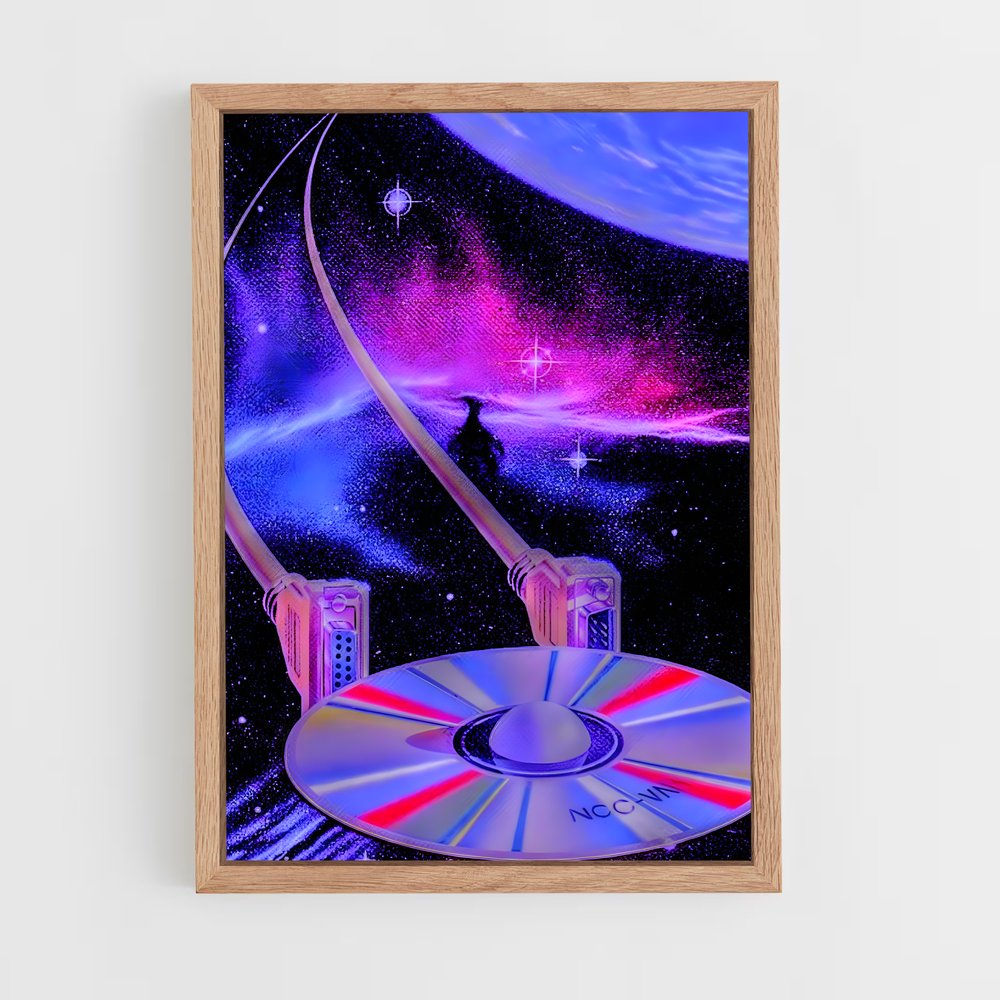 Poster Retro espace fantastique – affiche Espace rétro (vue 4)